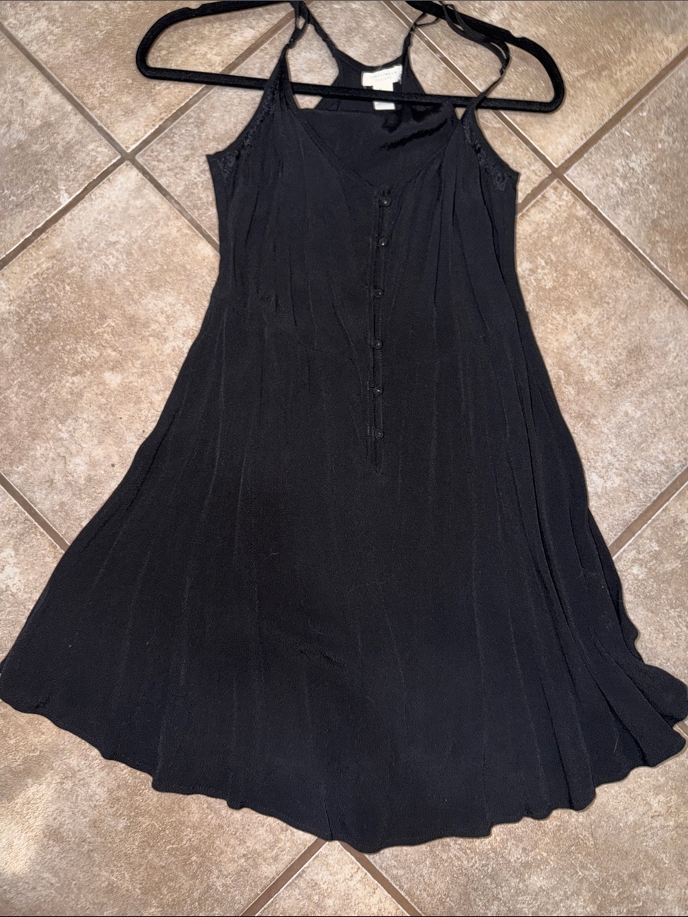 Streetwear Society Black Spaghetti-Strap Mini Dress